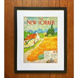 Framed 1989 The New Yorker Magazine Cover July 31 Kenneth Mahood Art Van Gogh